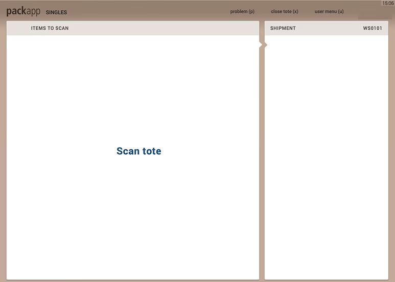 Original PackApp interface